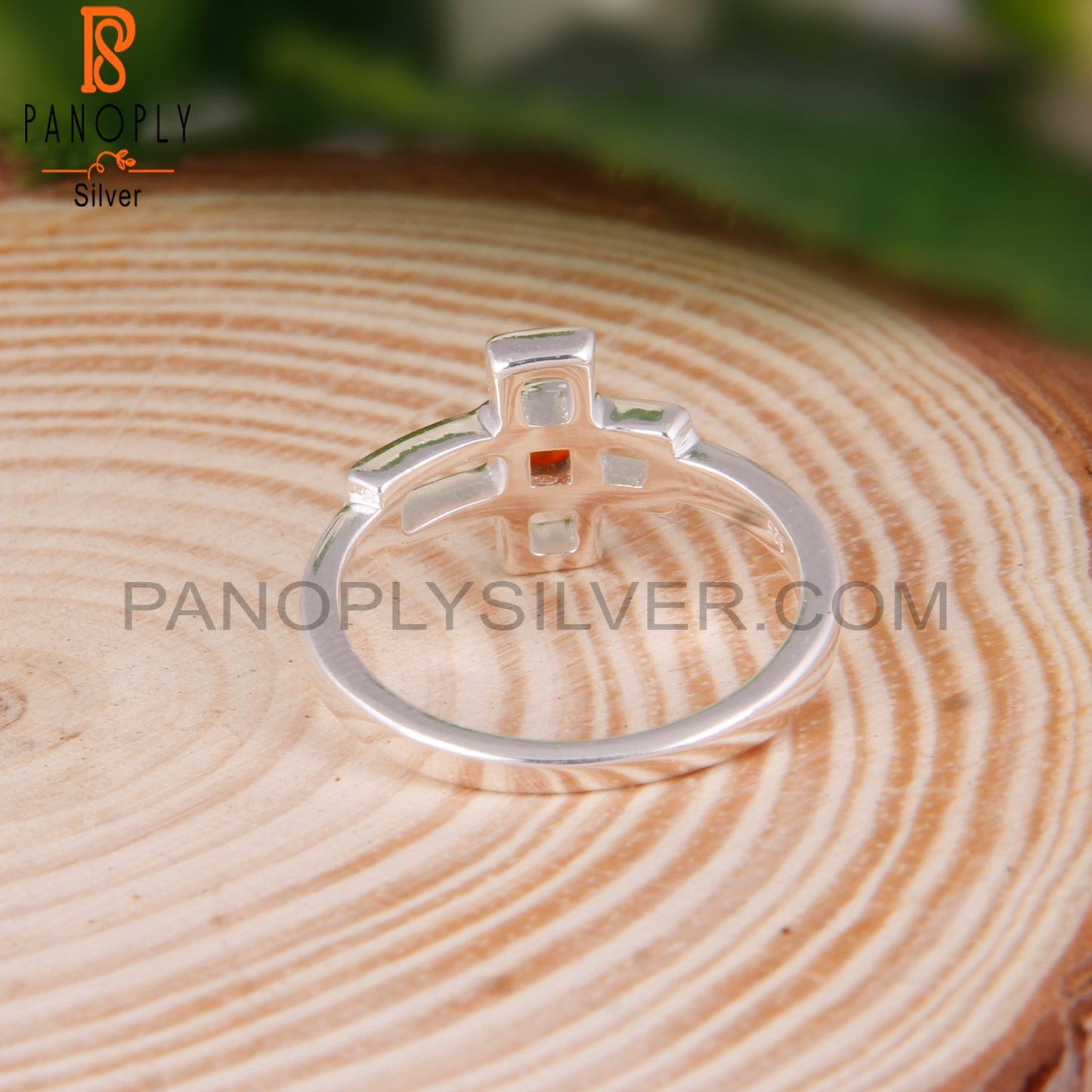 Pretty Carnelian Round Shape 925 Sterling Silver Ring