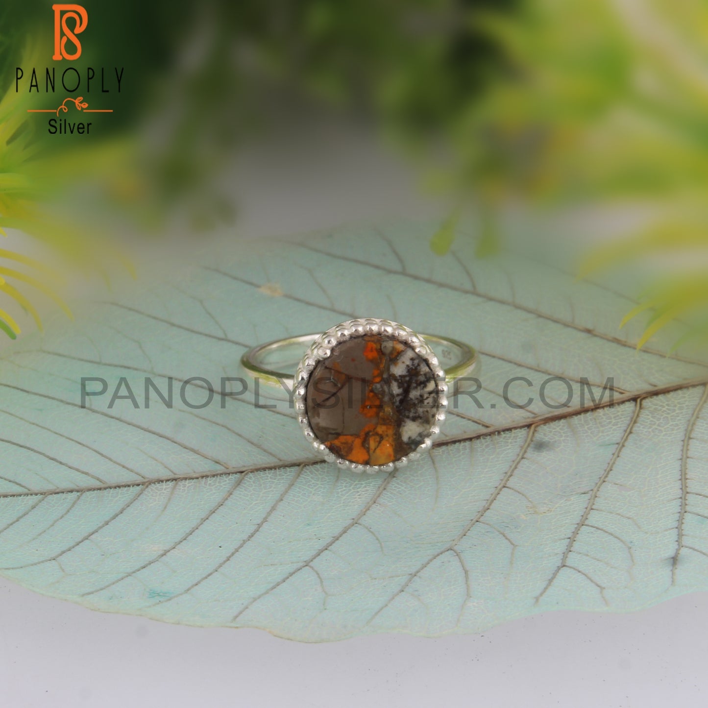 Mojave Copper Bumblebee Turquoise 925 Ring For Love