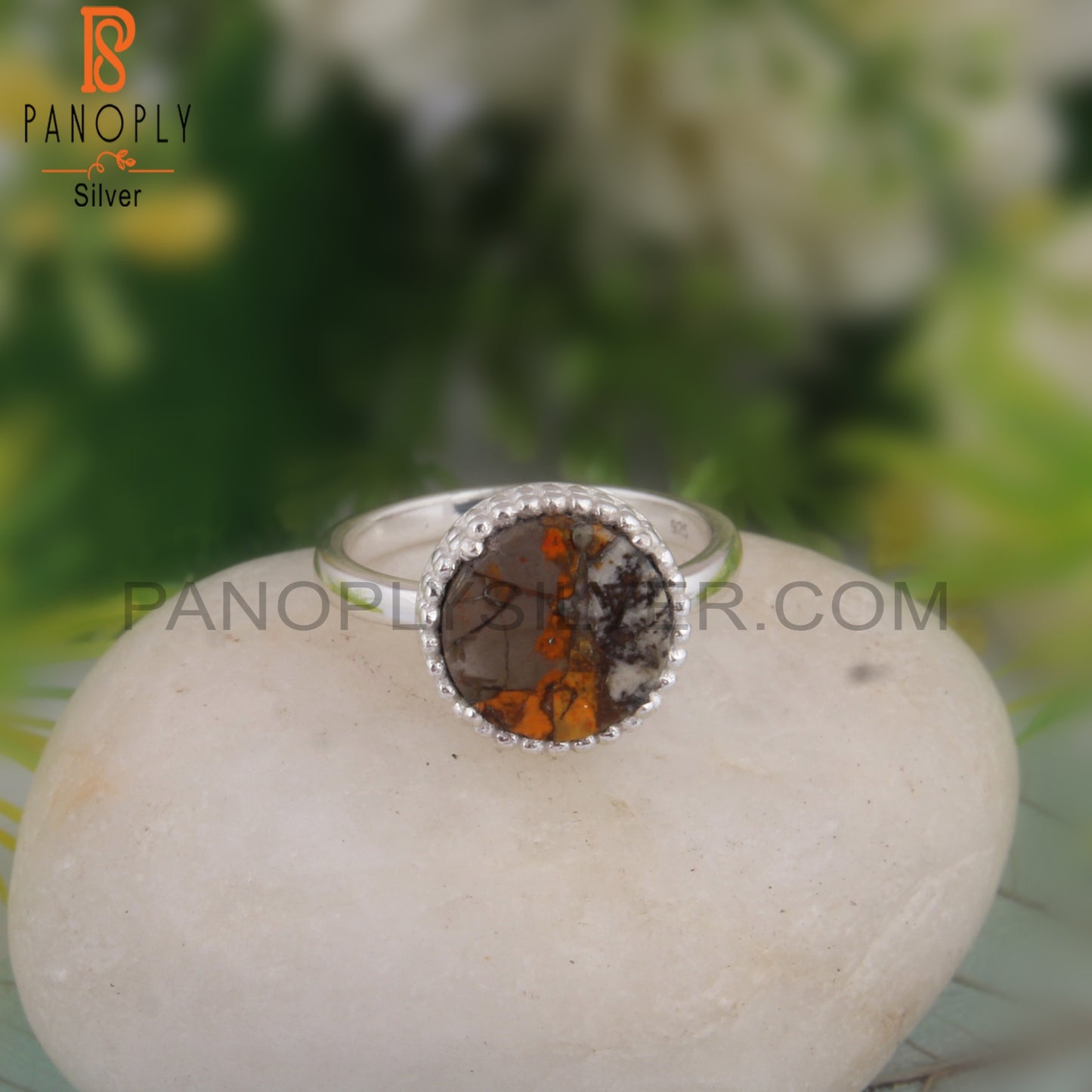 Mojave Copper Bumblebee Turquoise 925 Ring For Love