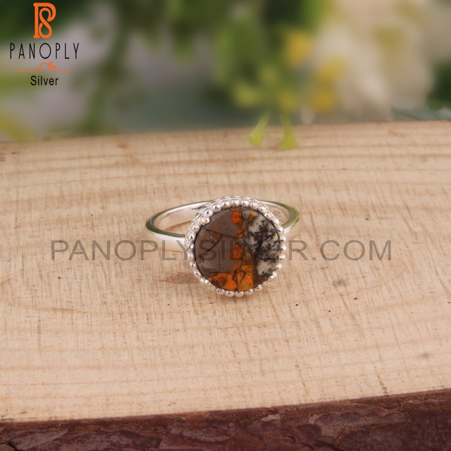 Mojave Copper Bumblebee Turquoise 925 Ring For Love