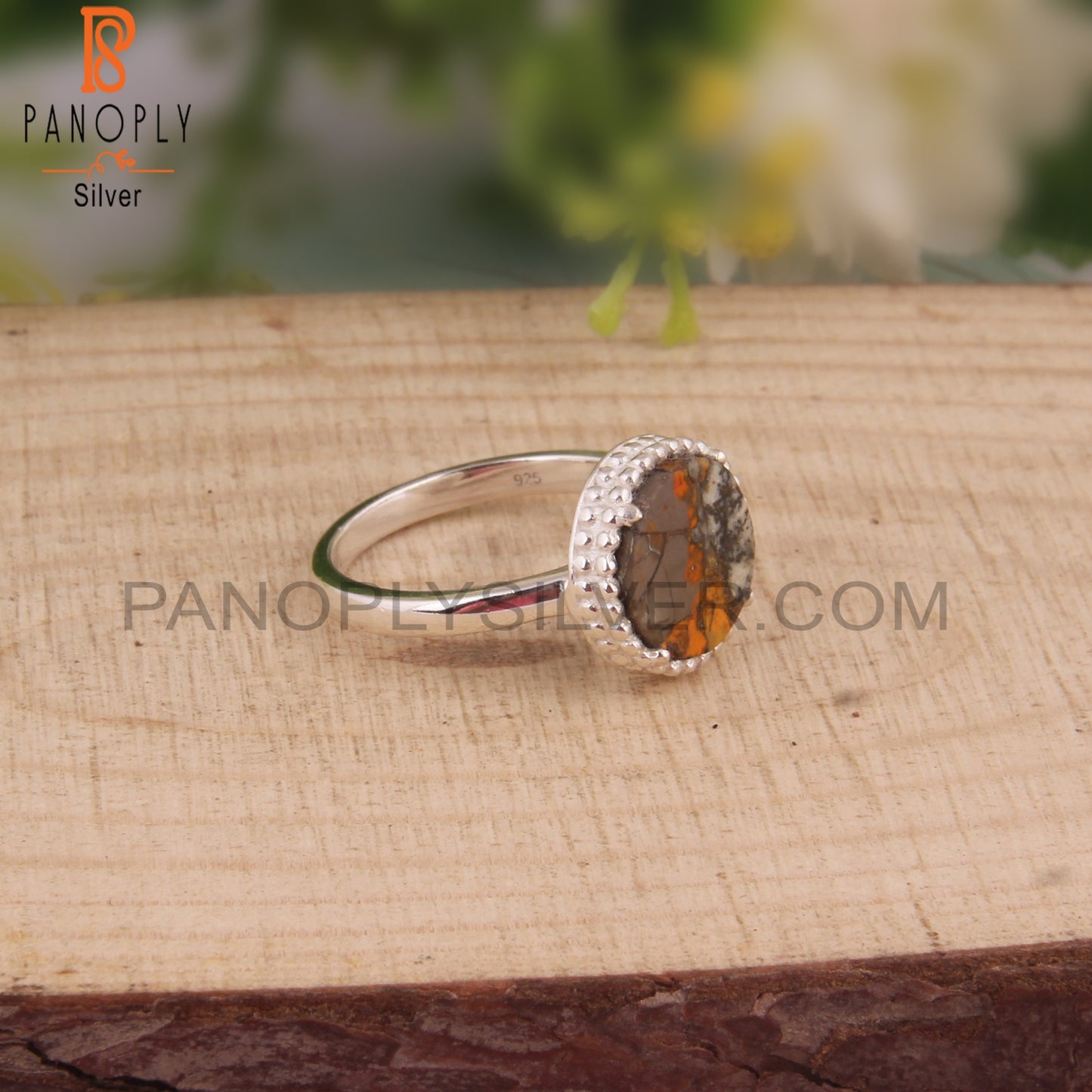 Mojave Copper Bumblebee Turquoise 925 Ring For Love