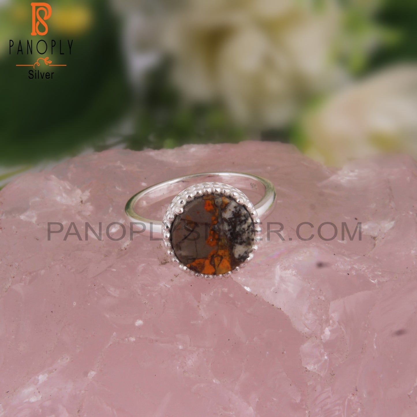 Mojave Copper Bumblebee Turquoise 925 Ring For Love