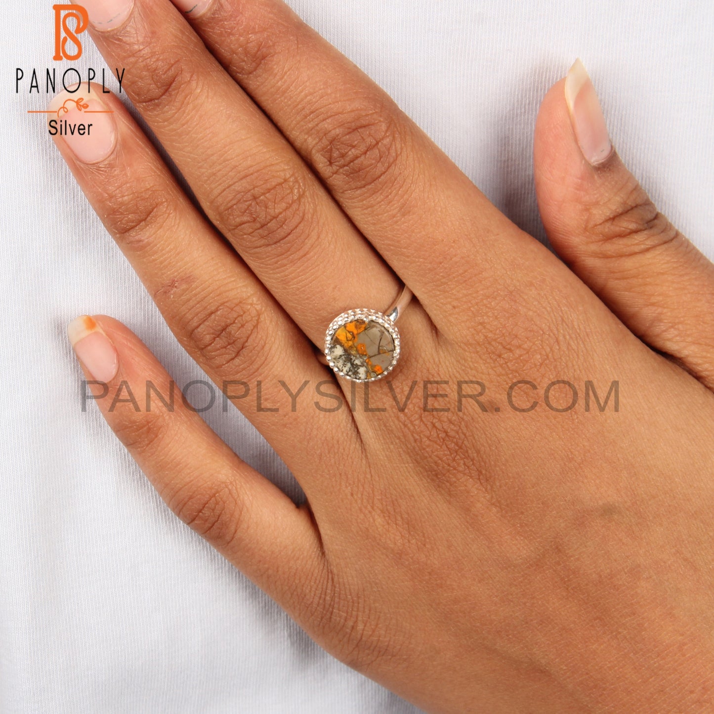 Mojave Copper Bumblebee Turquoise 925 Ring For Love