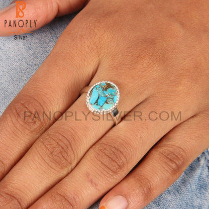 Mojave Copper Turquoise Hypoallergenic 925 Silver Ring