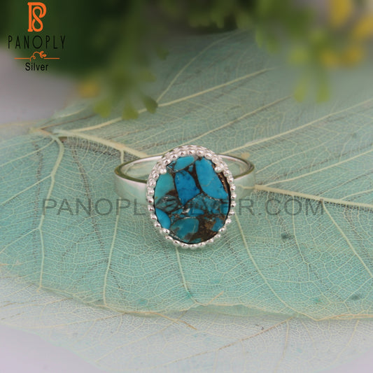Mojave Copper Turquoise Hypoallergenic 925 Silver Ring