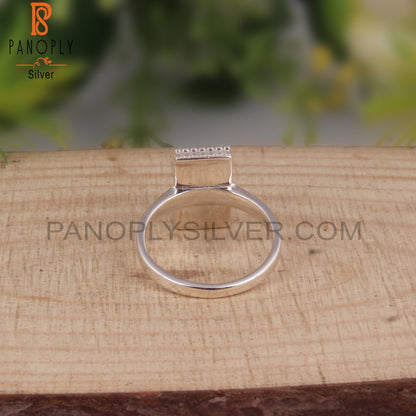 Boulder Turquoise Beguette 925 Sterling Silver Ring