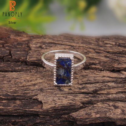 Mojave Lapis Silver Party Wear Ring For Christmas