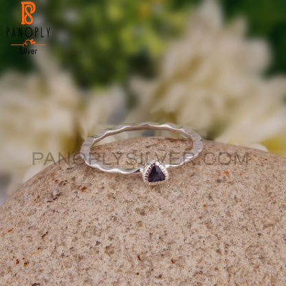 Iolite Triangular Shape 925 Sterling Silver Ring
