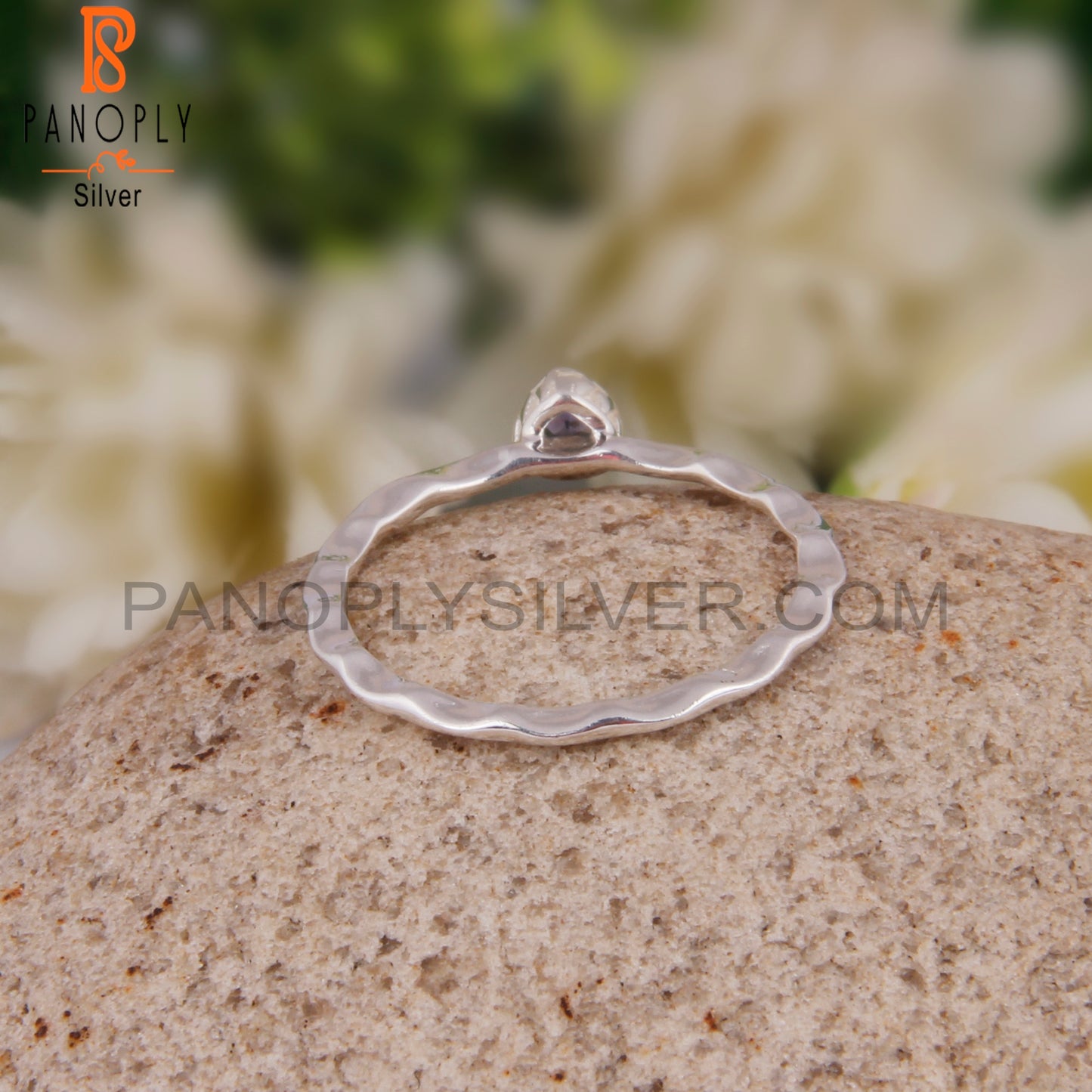 Iolite Triangular Shape 925 Sterling Silver Ring