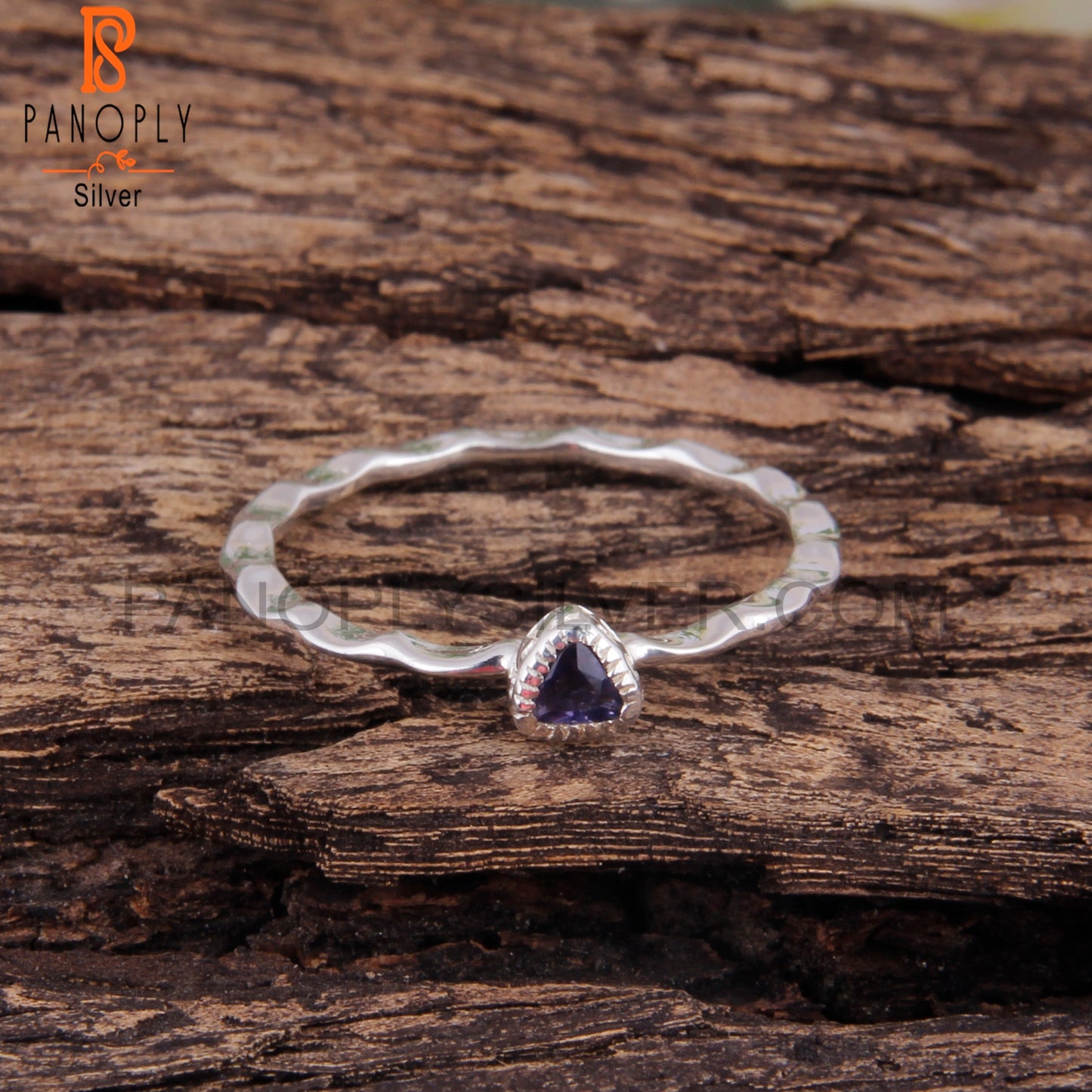 Iolite Triangular Shape 925 Sterling Silver Ring