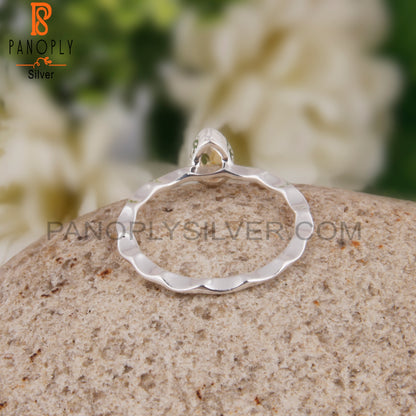 Citrine Pear Shape Daily Wear 925 Sterling Silver Ring