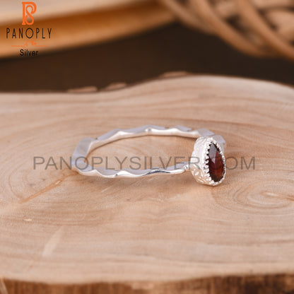 Garnet Pear Shape 925 Sterling Silver Beautiful Girl Ring