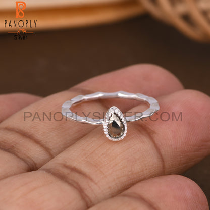 Pyrite Pear Shape 925 Sterling Silver Ring