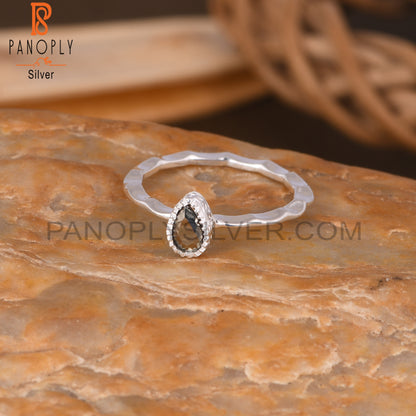 Pyrite Pear Shape 925 Sterling Silver Ring