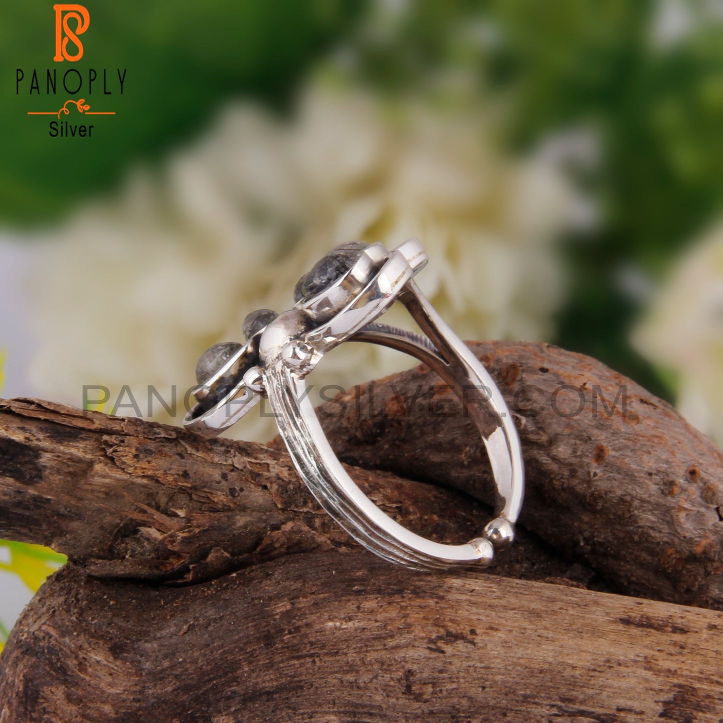 Crystal Quartz Stone Pear Shape 925 Sterling Silver Ring