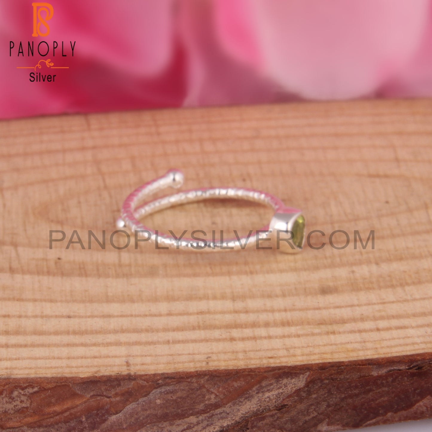Peridot Heart 925 Sterling Silver Ring