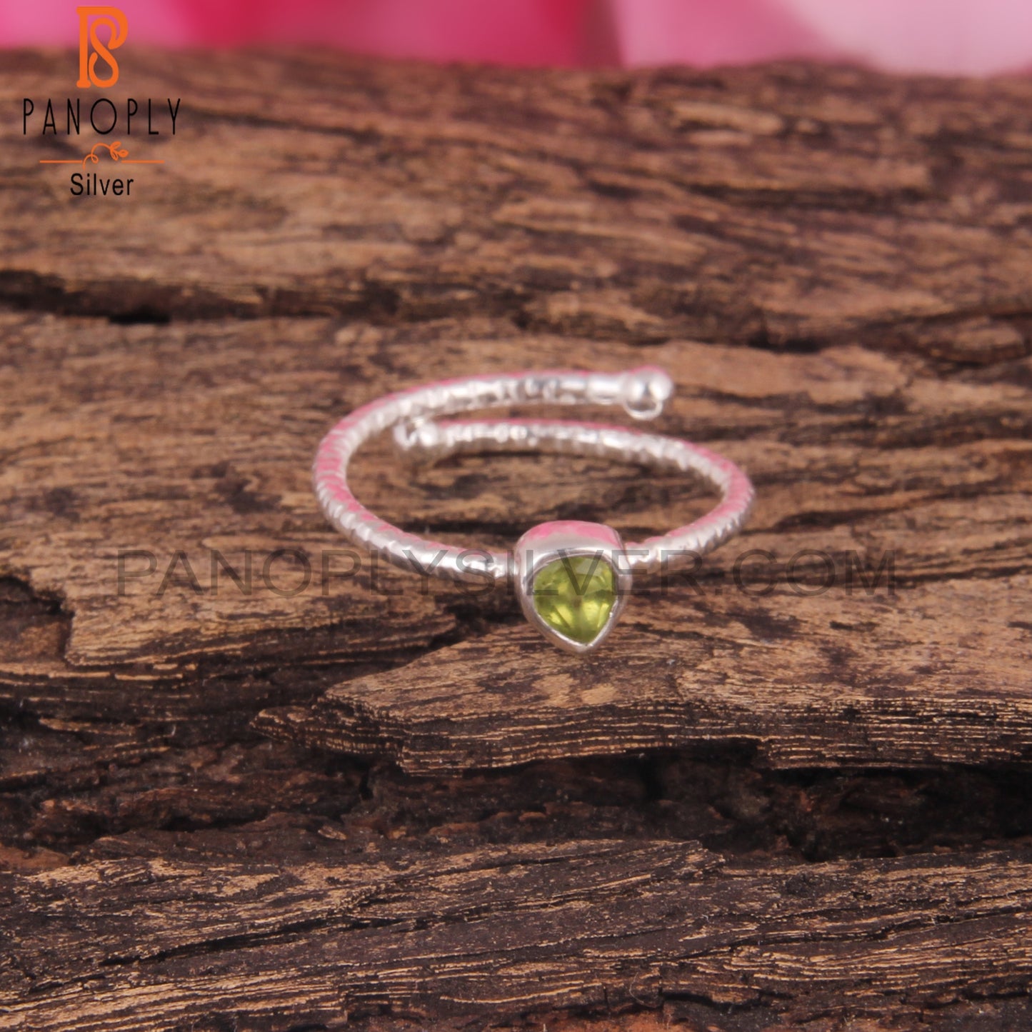 Peridot Heart 925 Sterling Silver Ring