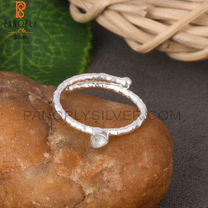 Aquamarine Trillion Shape 925 Sterling Silver Ring