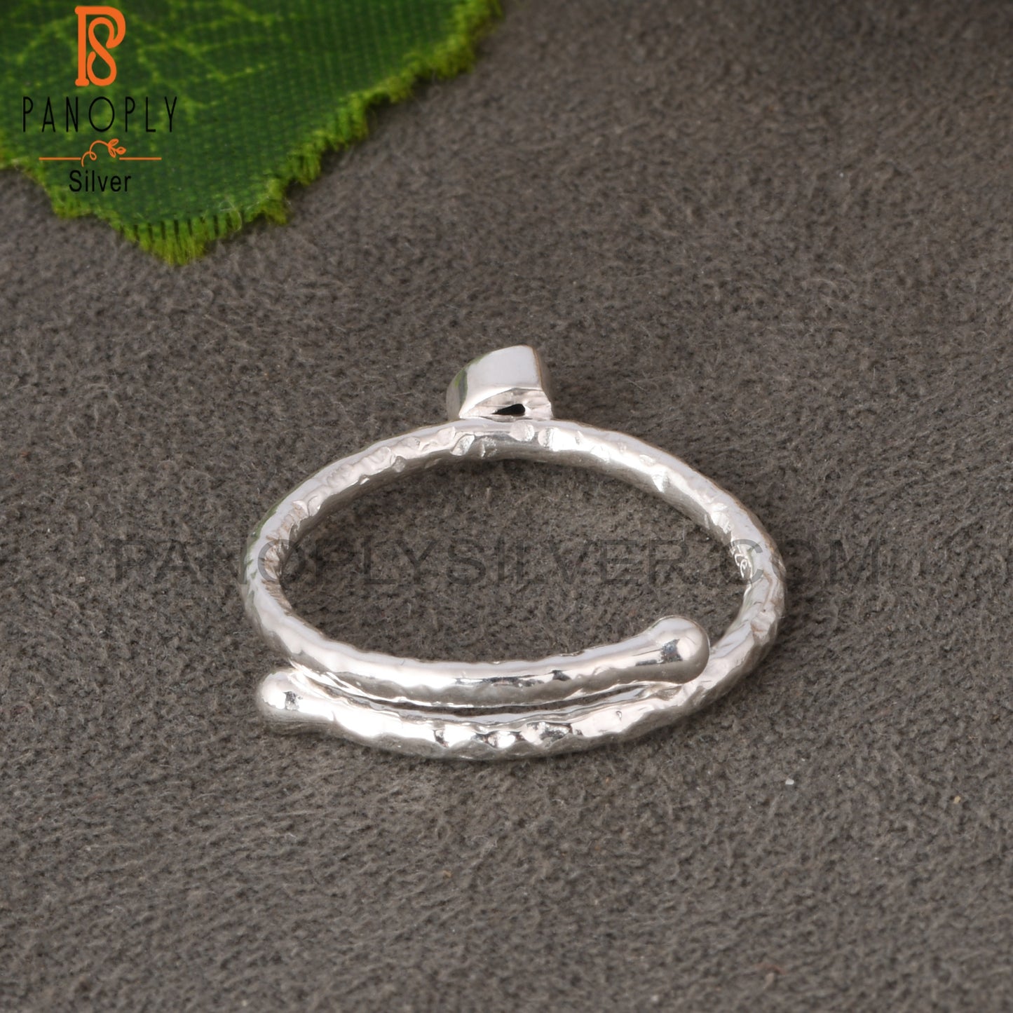 Blue Sapphire Trillion Shape 925 Sterling Silver Ring