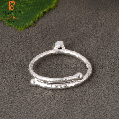 Blue Sapphire Trillion Shape 925 Sterling Silver Ring