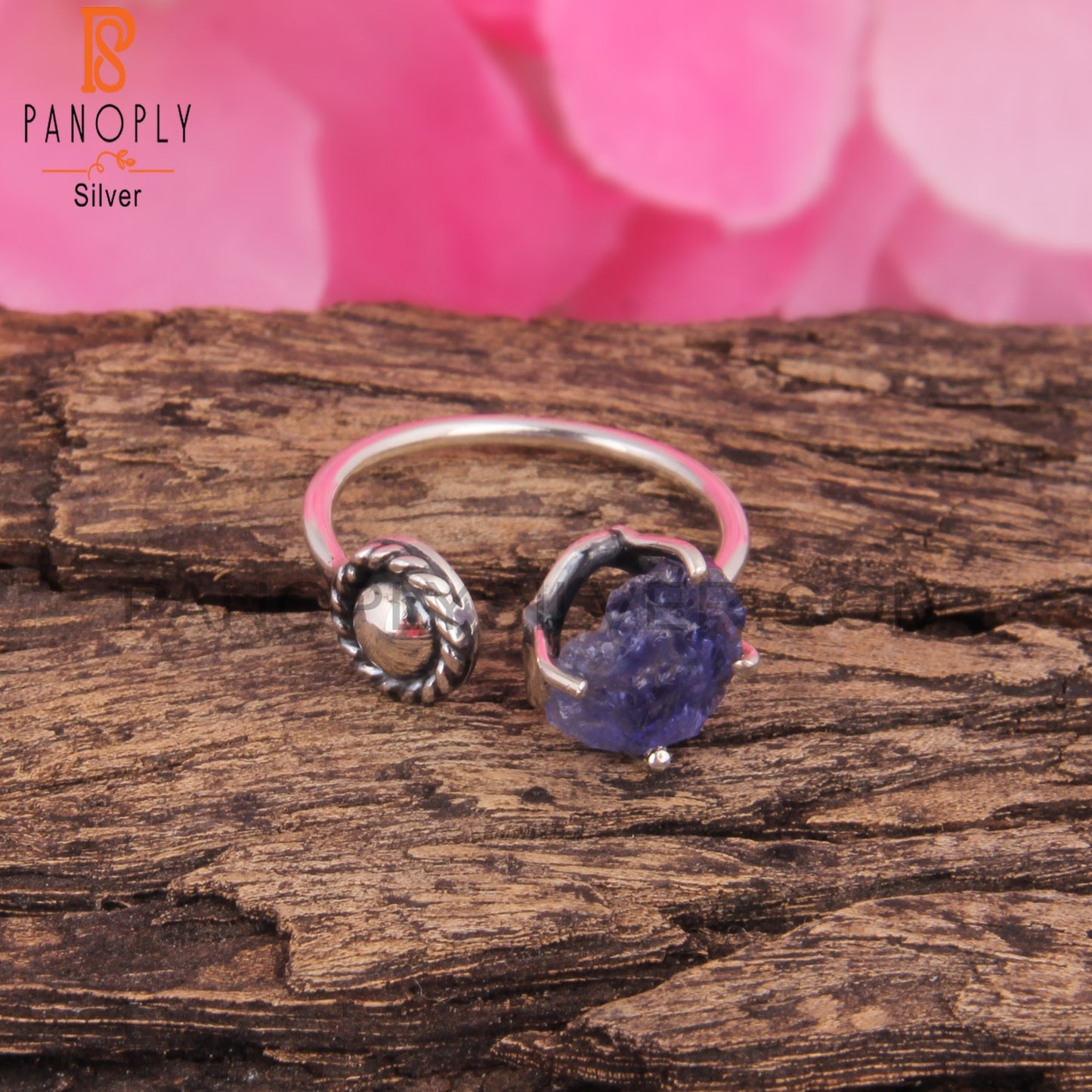 Tanzanite 925 Sterling Silver Open Ring