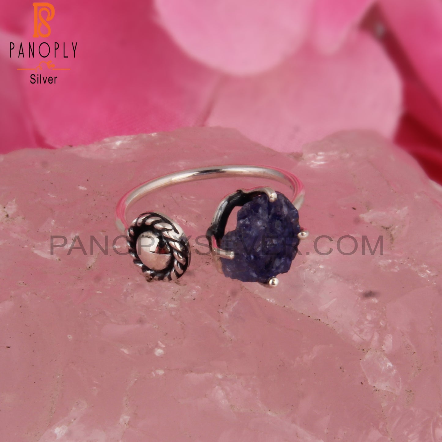 Tanzanite 925 Sterling Silver Open Ring