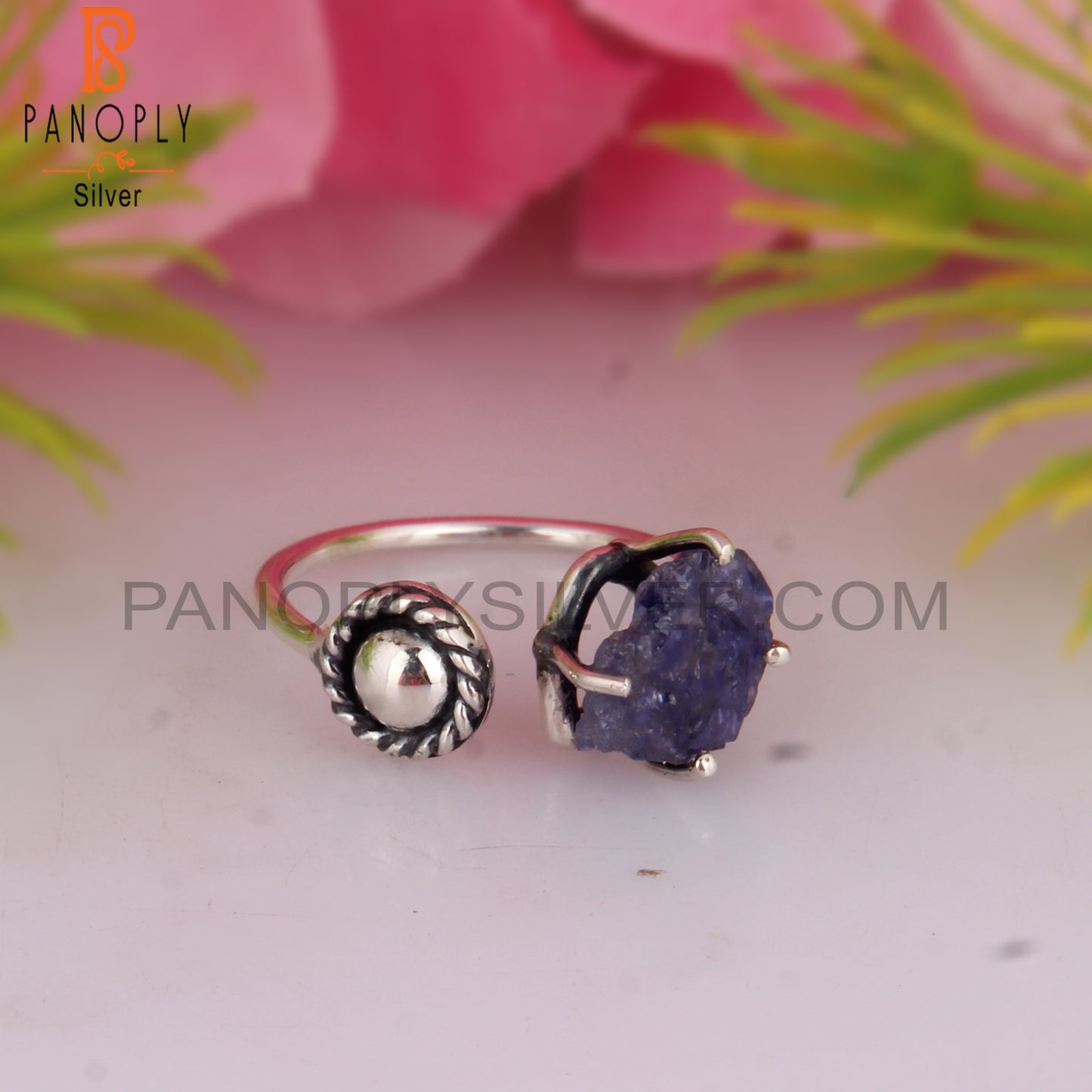 Tanzanite 925 Sterling Silver Open Ring
