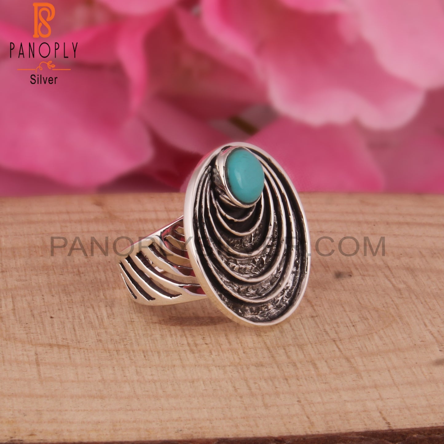Designer Arizona Turquoise 925 Sterling Silver Ring