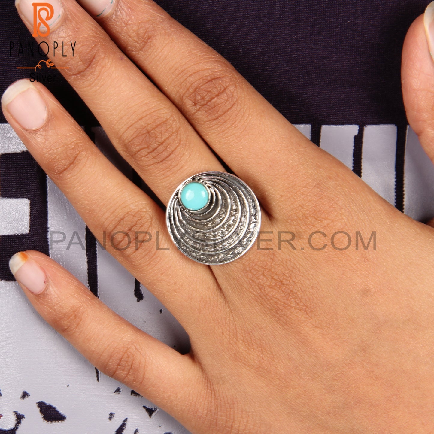 Designer Arizona Turquoise 925 Sterling Silver Ring