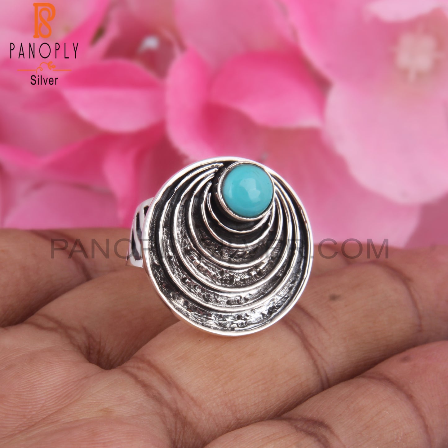 Designer Arizona Turquoise 925 Sterling Silver Ring