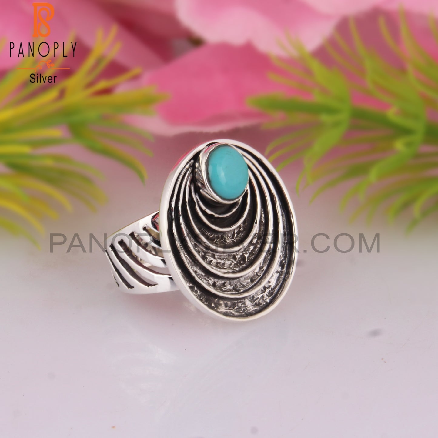 Designer Arizona Turquoise 925 Sterling Silver Ring