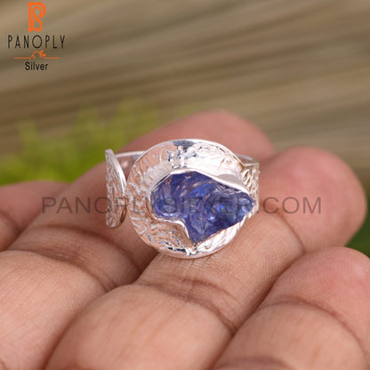 Tanzanite Rough 925 Sterling Silver Ring