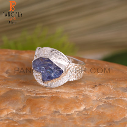 Tanzanite Rough 925 Sterling Silver Ring