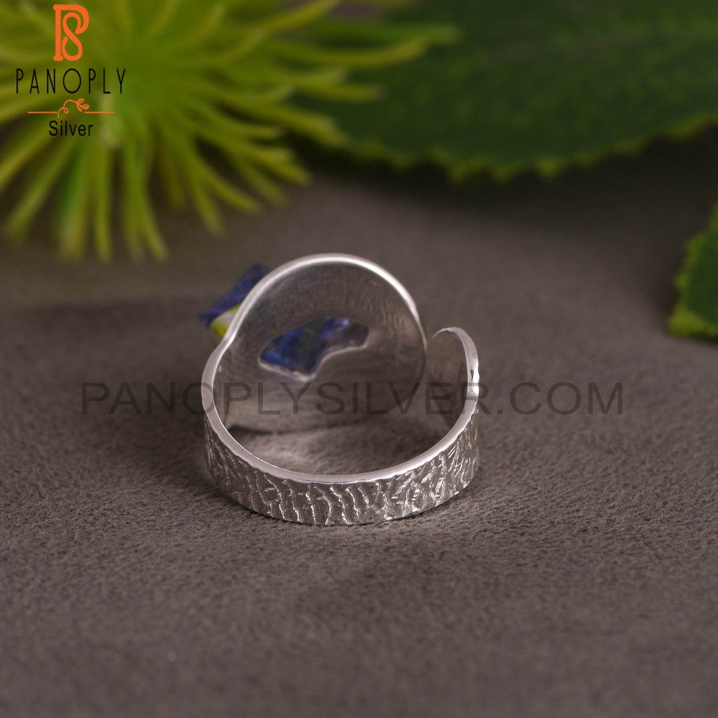 Tanzanite Rough 925 Sterling Silver Ring