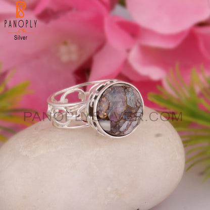 Mojave Ethiopian Opal 925 Silver Wedding Anniversary Ring