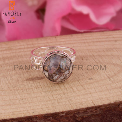 Mojave Ethiopian Opal 925 Silver Wedding Anniversary Ring
