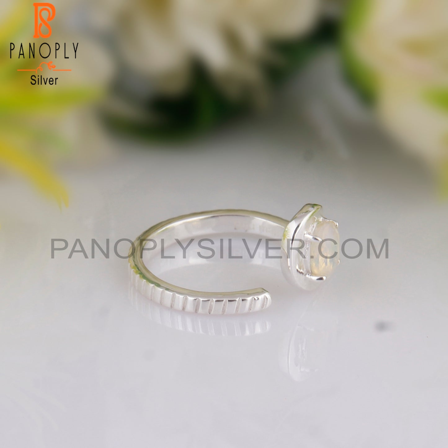Ethiopian Opal Oval 925 Stamp Sterling Silver Casual Ring