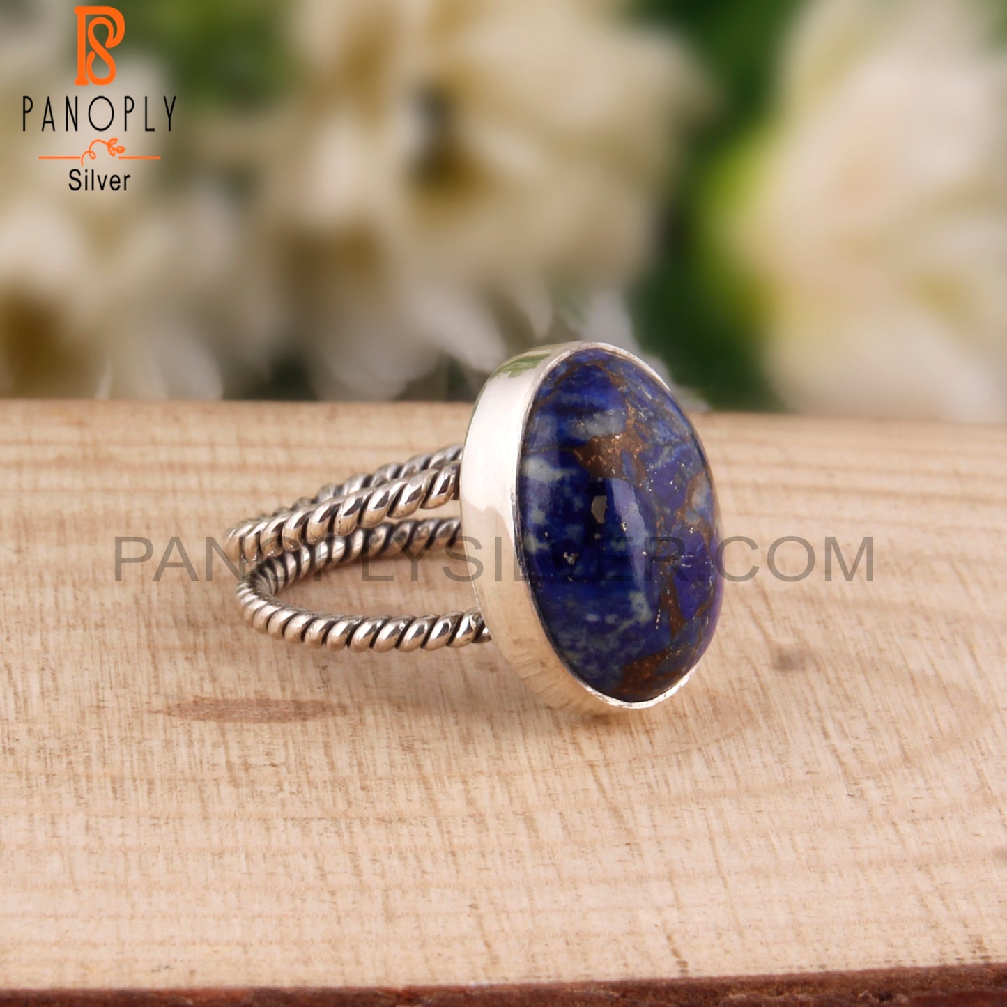 Mojave Copper Lapis 925 Sterling Silver Elegant Ring