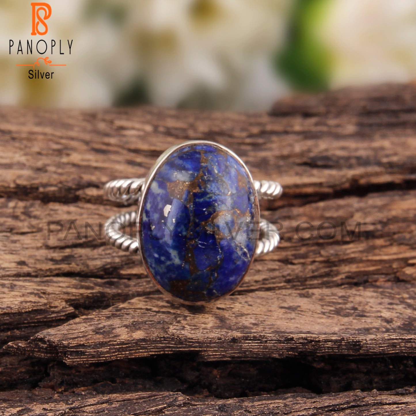 Mojave Copper Lapis 925 Sterling Silver Elegant Ring