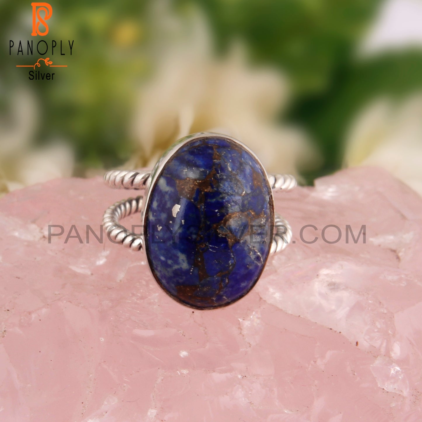 Mojave Copper Lapis 925 Sterling Silver Elegant Ring