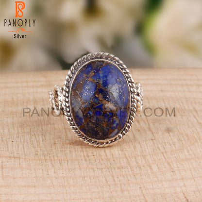 Mojave Copper Lapis Oval 925 Sterling Silver Ring
