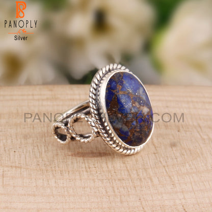 Mojave Copper Lapis Oval 925 Sterling Silver Ring