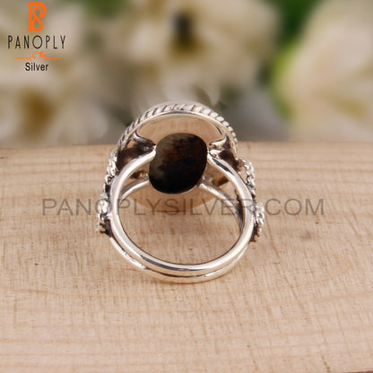 Mojave Copper Lapis Oval 925 Sterling Silver Ring