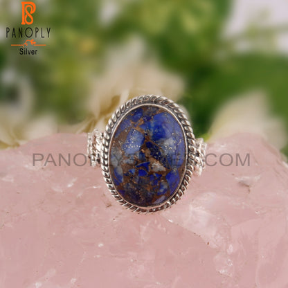Mojave Copper Lapis Oval 925 Sterling Silver Ring