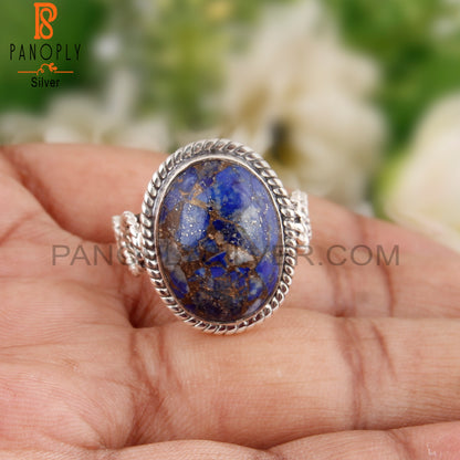 Mojave Copper Lapis Oval 925 Sterling Silver Ring