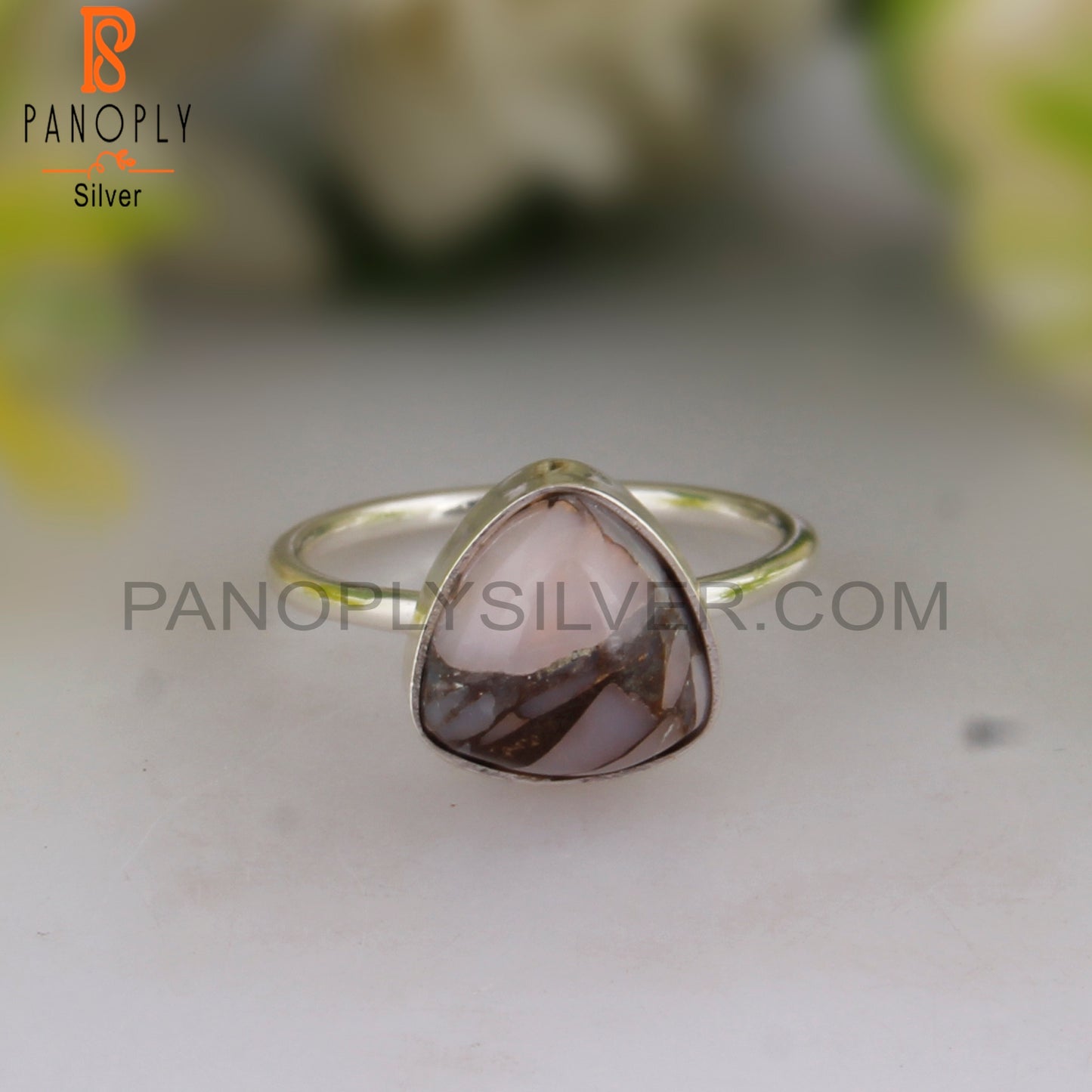 Pink Mojave Copper Opal Turquoise 925 Sterling Silver Ring