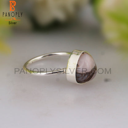 Pink Mojave Copper Opal Turquoise 925 Sterling Silver Ring