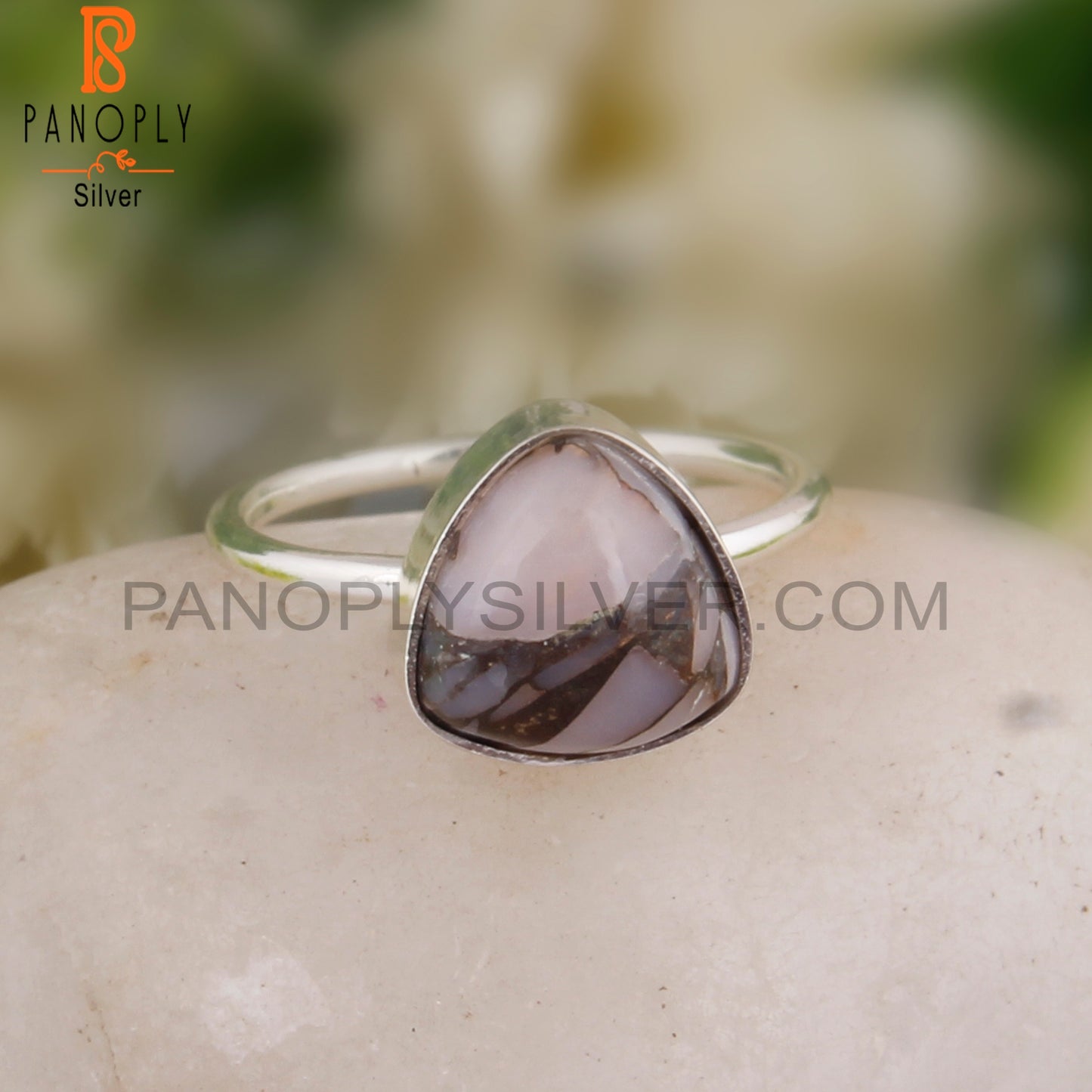 Pink Mojave Copper Opal Turquoise 925 Sterling Silver Ring