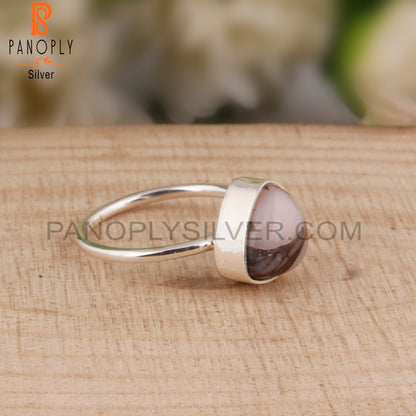 Pink Mojave Copper Opal Turquoise 925 Sterling Silver Ring