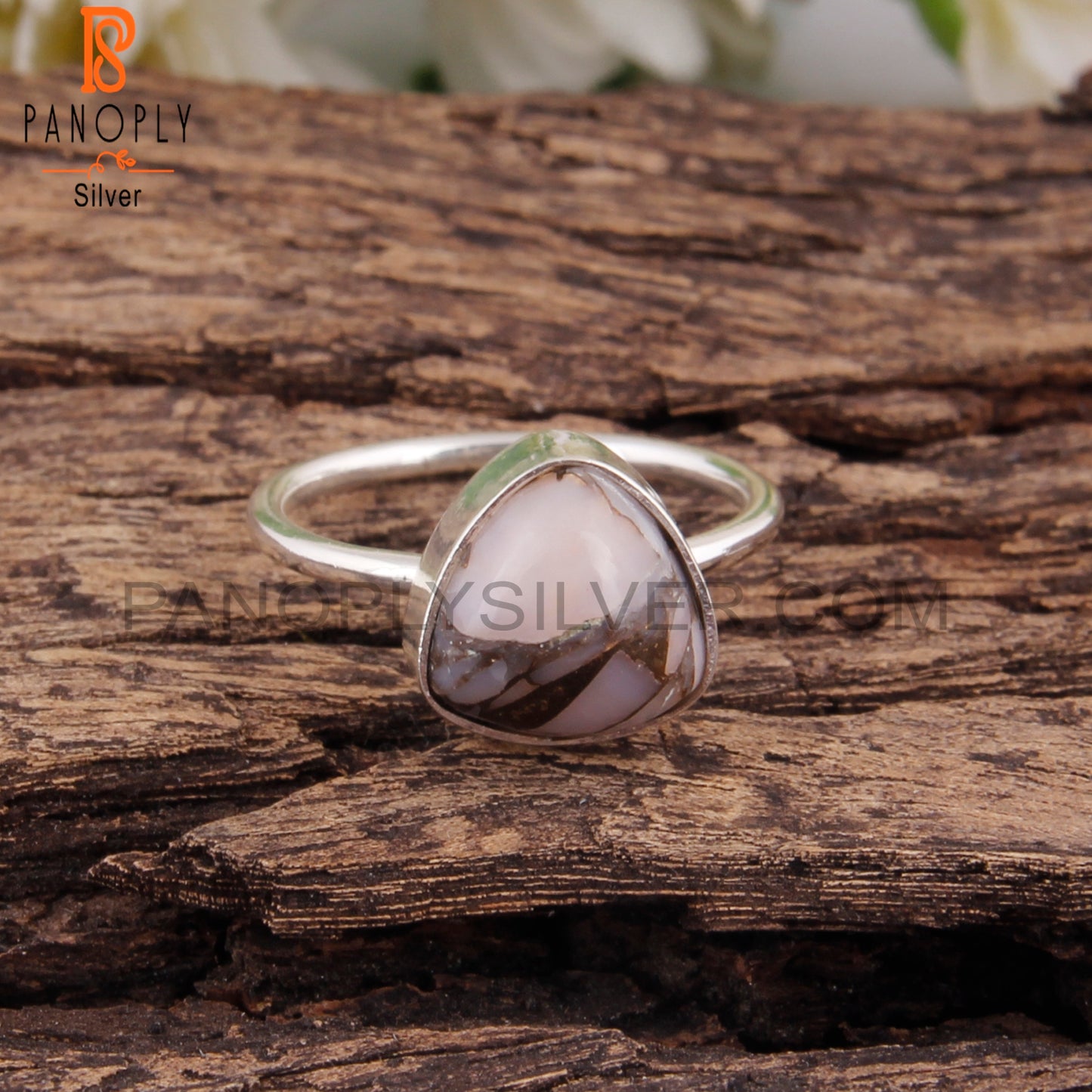 Pink Mojave Copper Opal Turquoise 925 Sterling Silver Ring